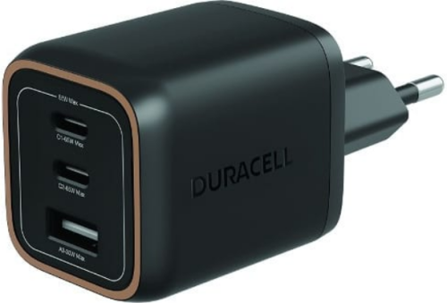 DURACELL POWER WALL CHARGER 1XUSB-A + 2XUSB-C 65W DRACUSB25-EU