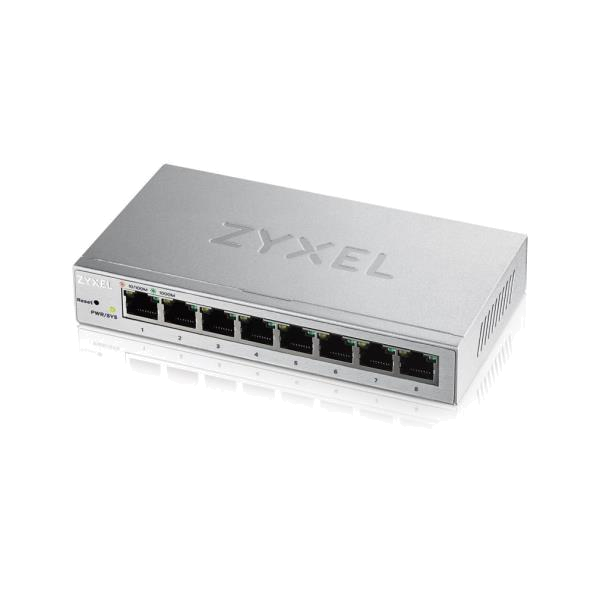 HUB SWITCH 8 PTOS ZYXEL 10 | 100 | 1000 GS1200-8 PLATA