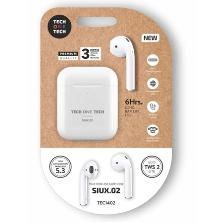 TechOneTech SIUX.02 Auriculares - Cor Branco