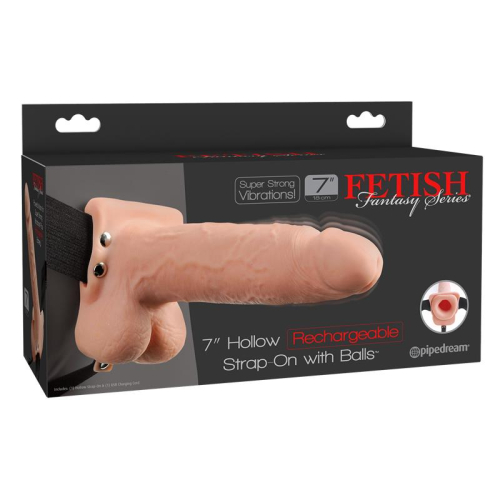 Arnes Dildo Hueco com Vibração 7