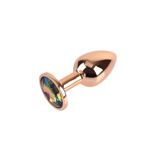 Rose Gold Gem Plug Anal con Joya en la Base Tamanho S