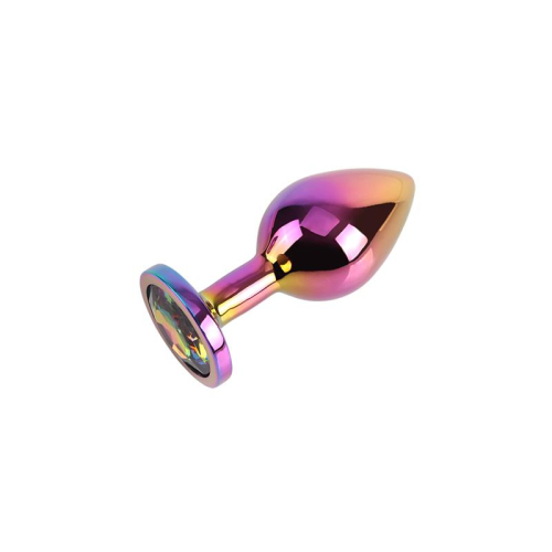 Rainbow Gem Plug Anal com Jóia na Base Tamanho M