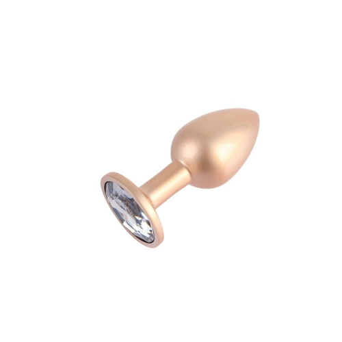 Candy Rose Gold Gem Plug Anal com Jóia na Base Tamanho S