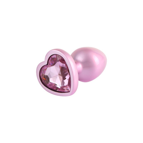 Candy Pink Heart Plug Anal com Jóia na Base S