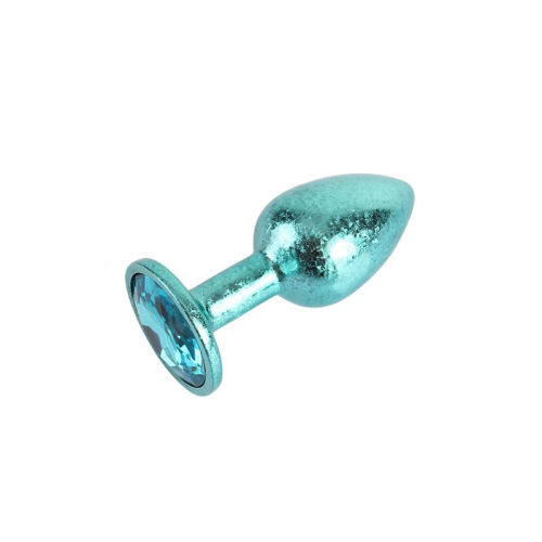 Nebula Blue Gem Plug Plug Anal com Jóia na Base Tamanho S