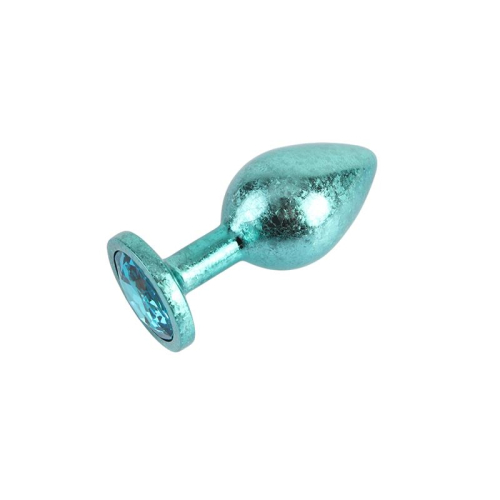 Nebula Blue Gem Plug Anal com Jóia na Base Tamanho M