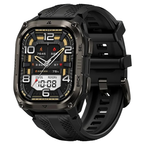 Smartwatch Kospet Pulse 2 Preto GPS Dupla Banda Lanterna LED 5 Níveis Bateria 15 Dias