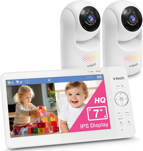 VTECH BABY MONITOR HQ 7"WITH 2 ADJUSTABLE CAMERAS