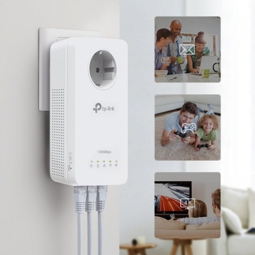 TP-LINK AV1300 GIGABIT PASSTHROUGH POWERLINE AC WI-FI KIT
