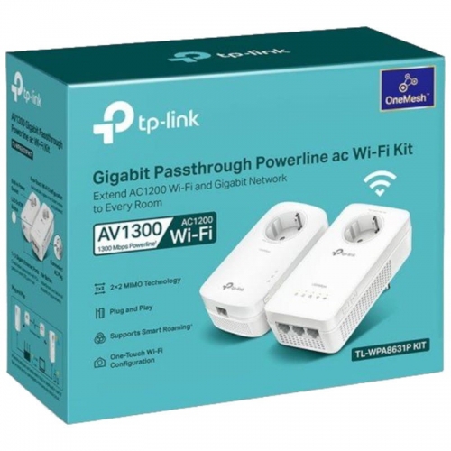 TP-LINK AV1300 GIGABIT PASSTHROUGH POWERLINE AC WI-FI KIT