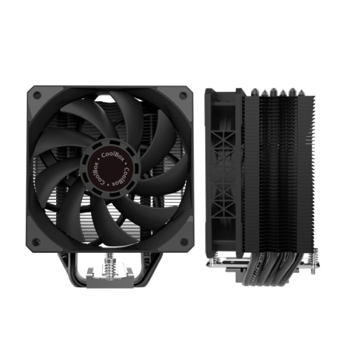 Coolbox H6 Preto com Dissipador de Calor Multi-Socket - 6 Heatpipes - TDP de 240W - Ventoinha de 120mm - Velocidade Máxima de 2000rpm - Preto