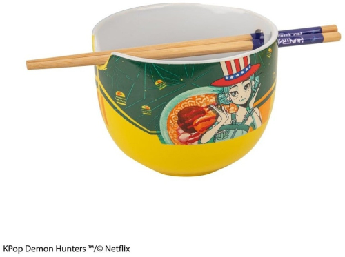 Taça de Ramen com Pauzinhos KPop Demon Hunters:Zoey Hamburger - Cinereplicas