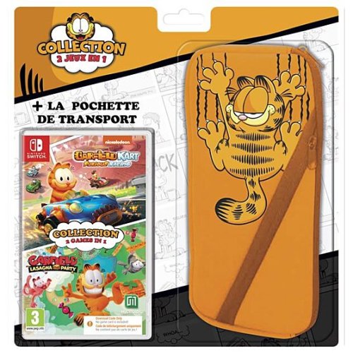 Garfield Bundle - Garfield Kart:Furious Racing + Lasagna Party + Bolsa Nintendo Switch (Código na Caixa)