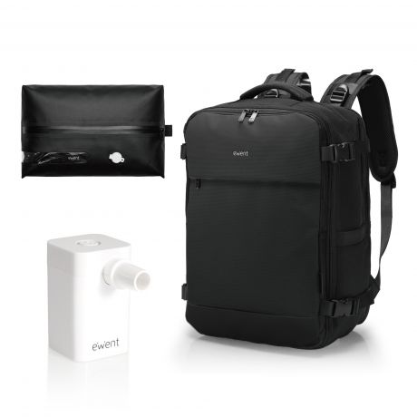 Mochila de Viagem Impermeável EWENT 24L com Carregamento USB-A/C de 16,1"