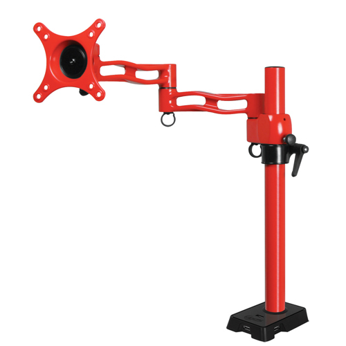 Braço para 1 monitor Arctic Z-1 Rojo con Hub USB 4 puertos
