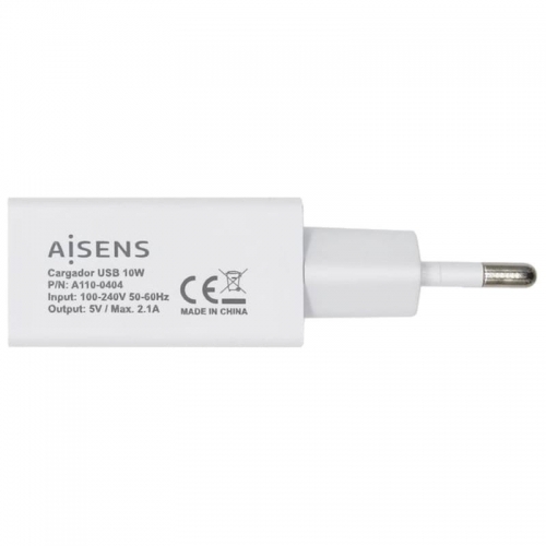 CARREGADOR USB CASA AISENS 10W Branco