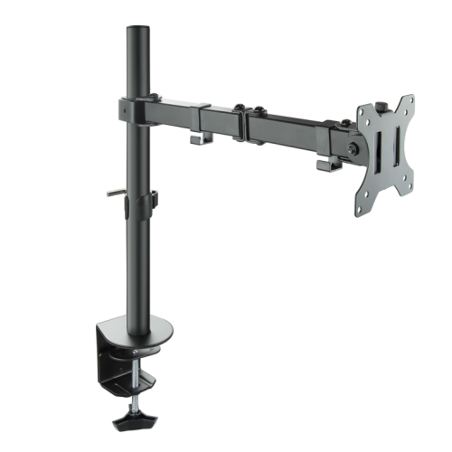 Suporte TV/MONITOR TOOQ SOBREMESA GIRA INCLINA 1 BRAÇO