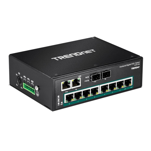 Trendnet TI-PG102. Switch DIN-RAIL PoE+ Gigabit 10 Portas