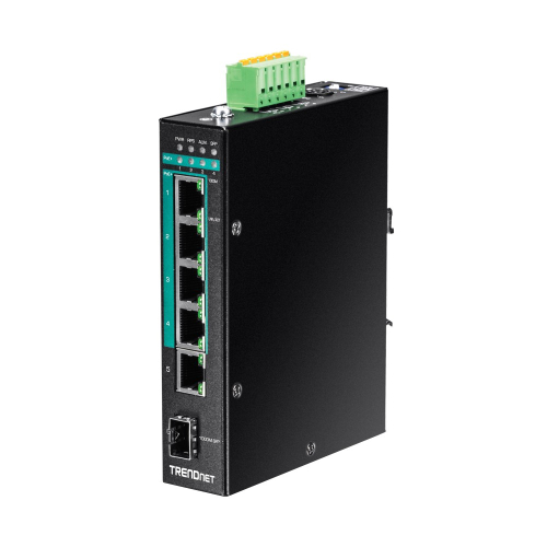 Trendnet TI-PG541I. Switch DIN-RAIL PoE+ Gigabit 6 Portas