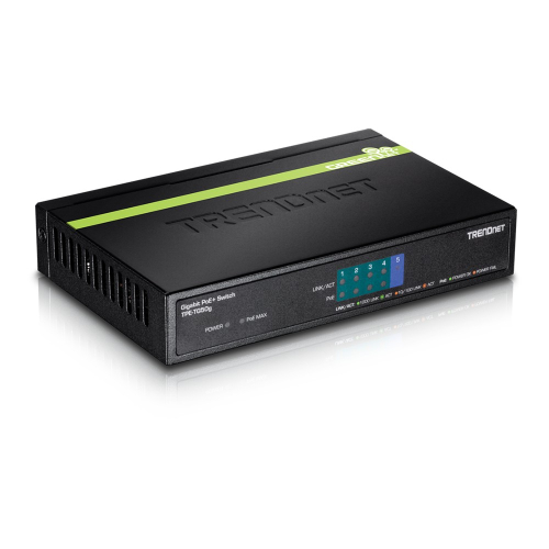 Trendnet TPE-TG50G. Switch PoE+ 5 Portas Gigabit.