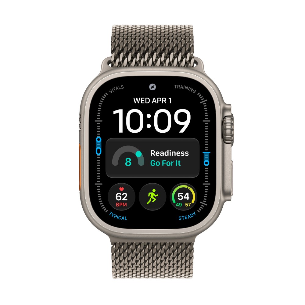Apple Watch Ultra 4 Gps + Cellular 49Mm Natural Titanium Case With Natural Titanium Milanese Loop - S