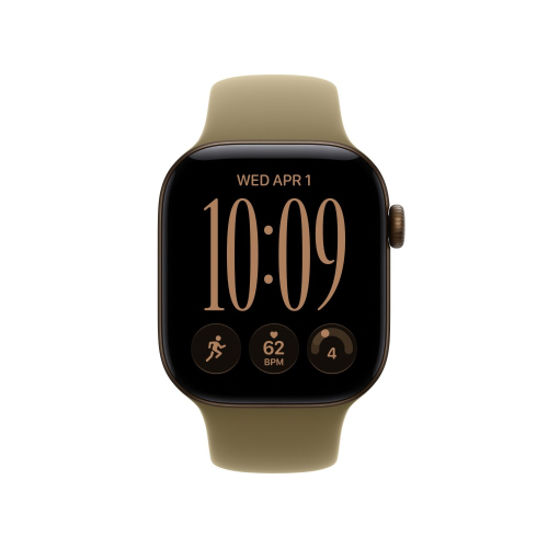 Apple Watch Series 12 Gps + Cellular 42mm Dark Bronze Aluminium Case With Olive Sport Band - S/M