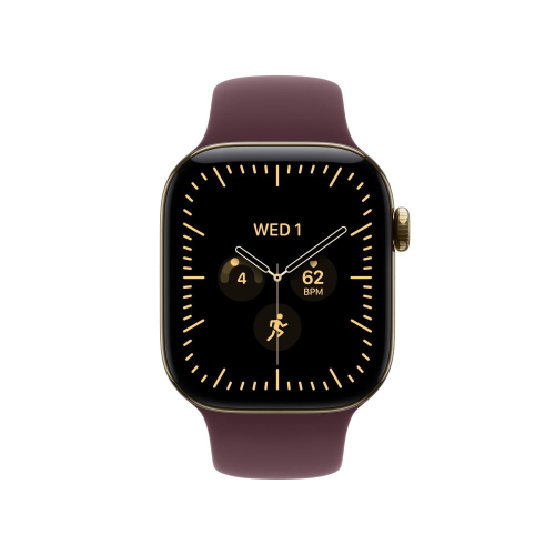 Apple Watch Series 12 Gps + Cellular 42mm Radiant Gold Titanium Case With Burgundy Sport Band - M/L