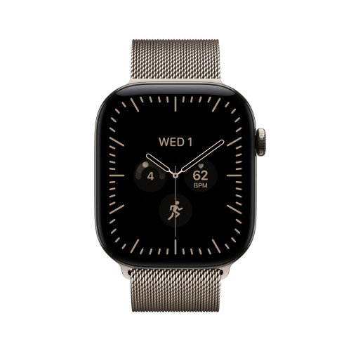 Apple Watch Series 12 Gps + Cellular 46mm Natural Titanium Case With Natural Milanese Loop - S/M