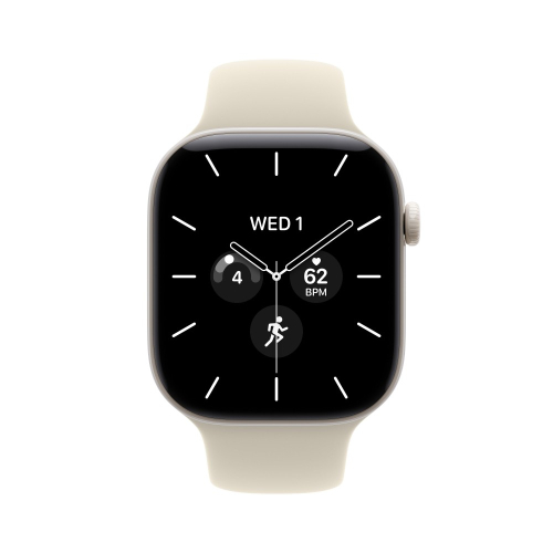 Apple Watch Series 12 Gps + Cellular 46mm Pearl White Ceramic Case With Sand Sport Band - S/M