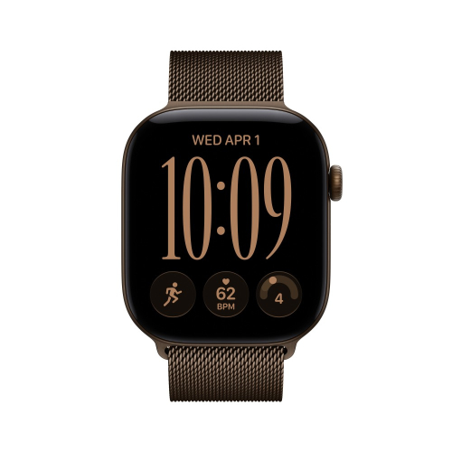 Apple Watch Series 12 Gps 46mm Dark Bronze Aluminium Case With Dark Bronze Milanese Loop - S/M