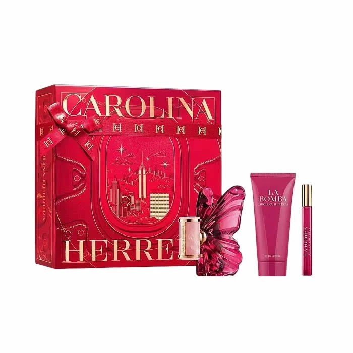 Carolina Herrera Set La Bomba Edp 80ml / Body 100ml / Edp 10ml Coffret