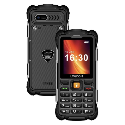 Logicom Xtrem 60 Telemóvel Básico 4G 2.40"DS IP68 Preto