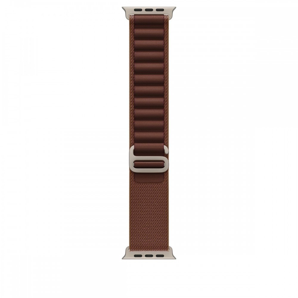 Apple 49mm Burgundy Alpine Loop Medium Natural Titanium Finish