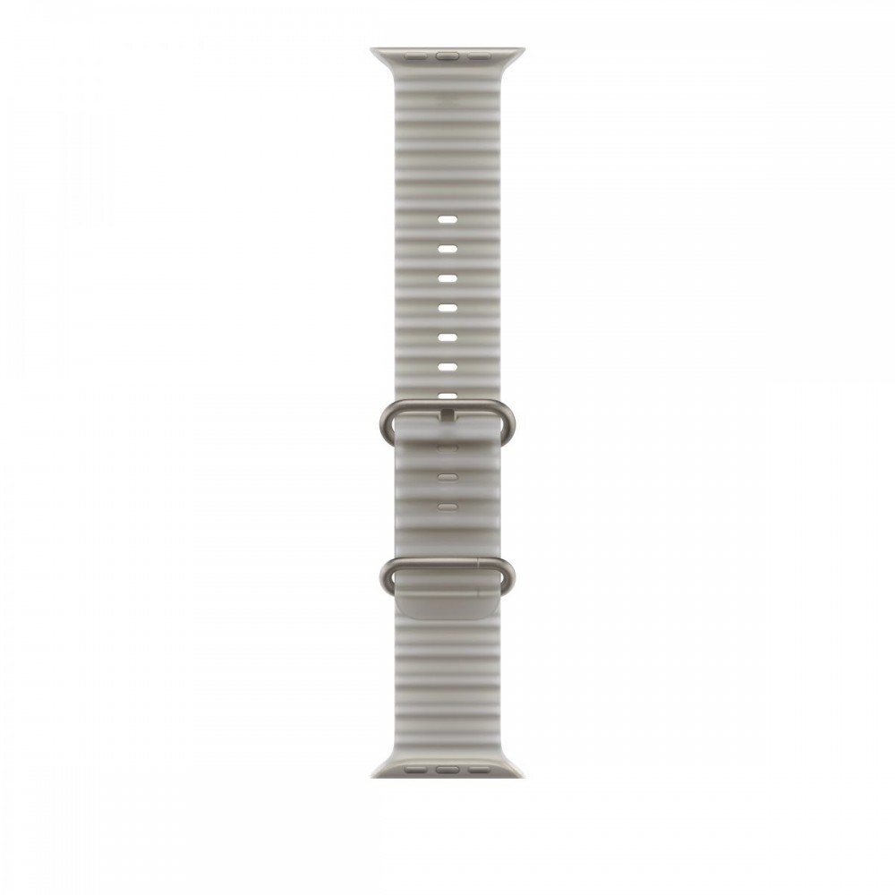 Apple 49mm Translucent Grey Ocean Band Natural Titanium Finish