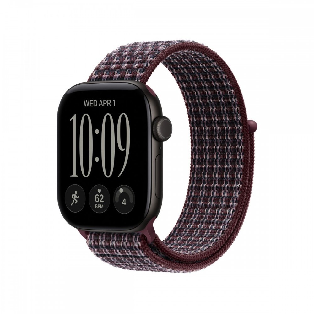 Apple 42mm Burgundy Plaid Sport Loop