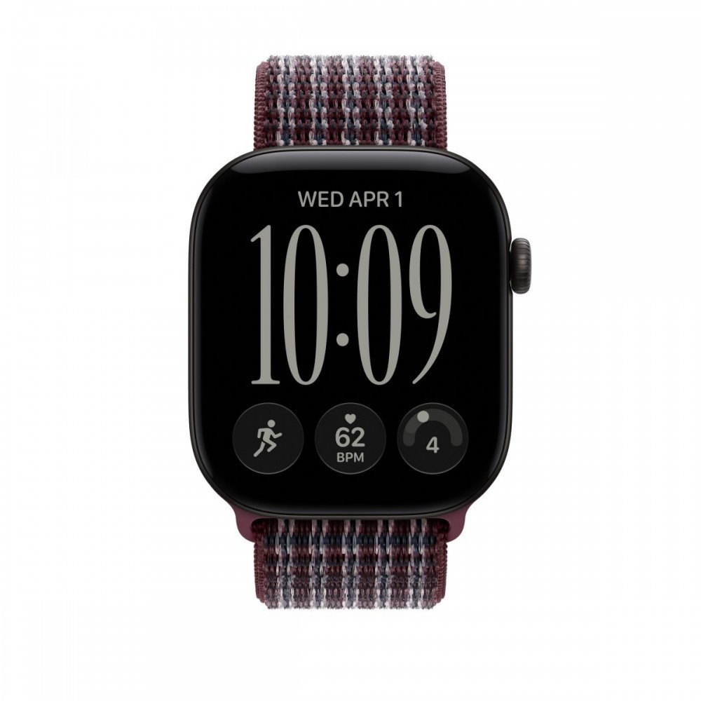 Apple 46mm Burgundy Plaid Sport Loop
