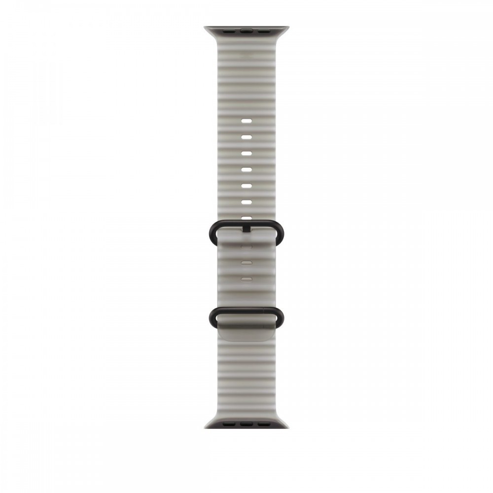 Apple 49mm Translucent Grey Ocean Band - Black Titanium Finish