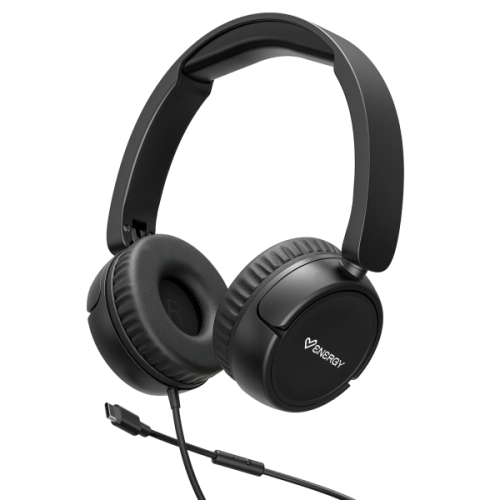 Energy Sistem Urban Auriculares con Cable - DeepBass - Diadema Extensible - Microfono Incorporado - Conexion USB-C - Color Negro