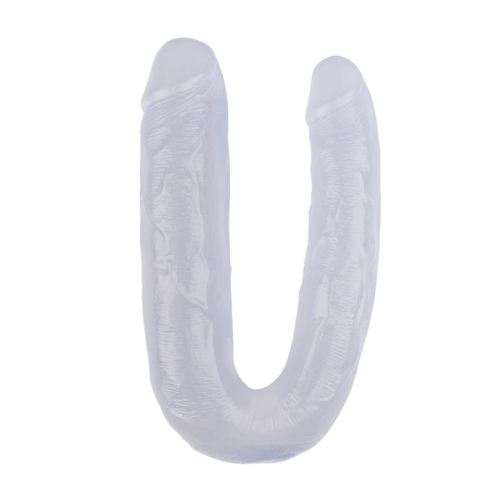 Dildo doble 17.7 - 22.5cm Transparente