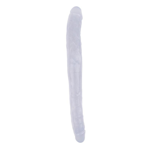 Dildo doble 17.8 - 45cm Transparente