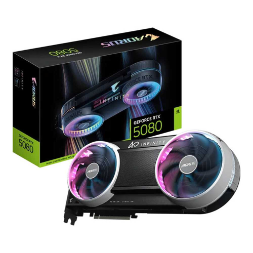 Placa Gráfica Gigabyte AORUS GeForce RTX 5080 Infinity 16GB GDDR7 Preto