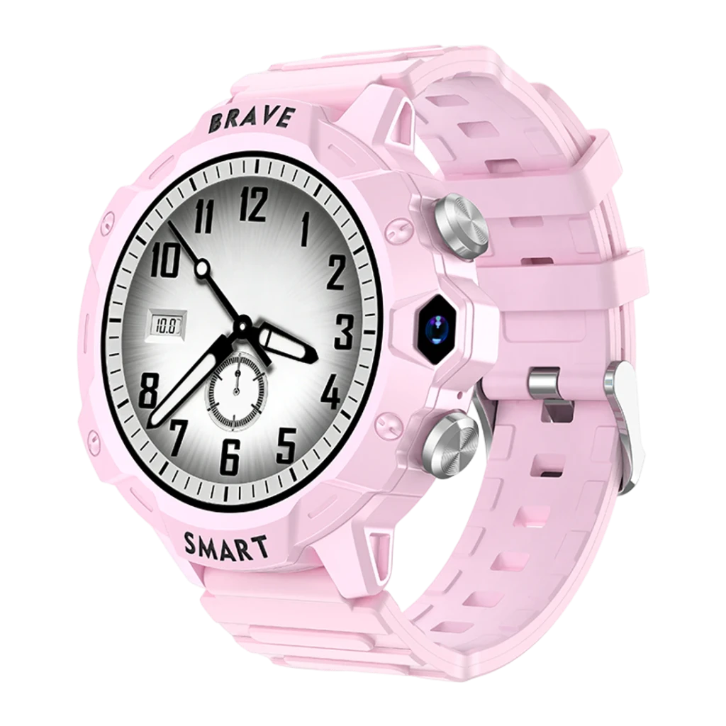T75 Kids Smart Watch 4G Rosa Botão SOS Videochamada GPS LBS IP67