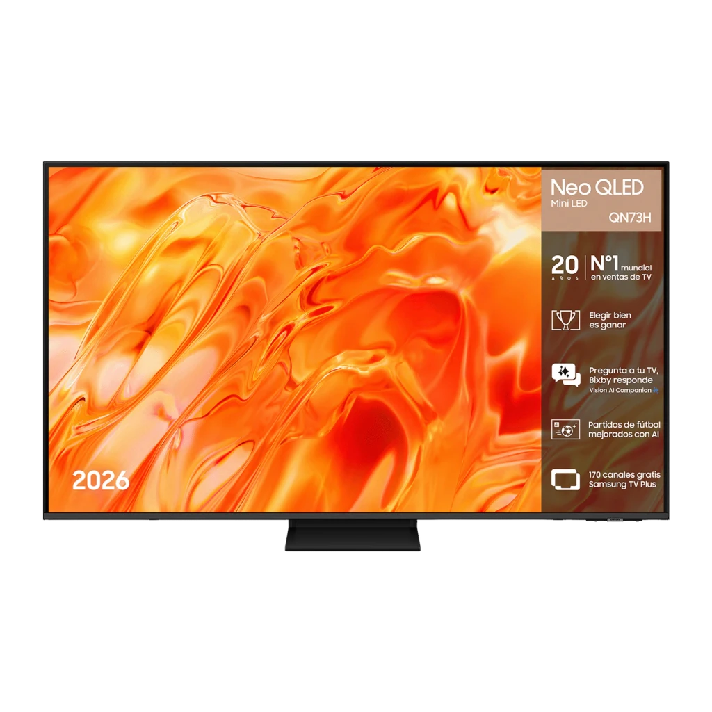 TV Samsung QN73H 65 polegadas Neo QLED Mini LED 4K Tizen OS Preto