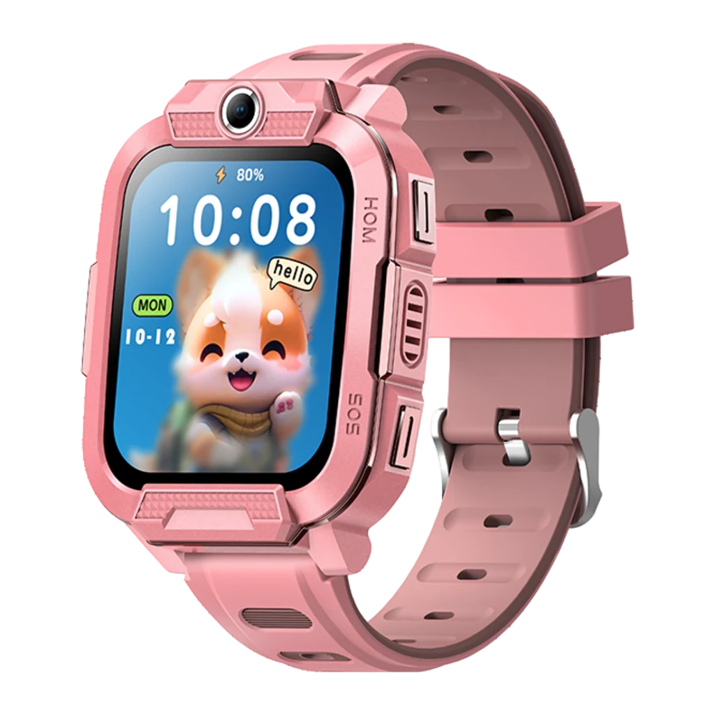 T89 Kids Smart Watch 4G Rosa Botão SOS Videochamada GPS + AGPS + LBS IP67