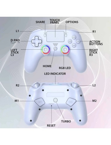 Comando Sem Fios Subsonic - PS5 Wireless LED Controller White