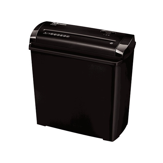 Triturador de Papel Manual Fellowes P-25S com Corte em Tiras - Tritura até 5 Folhas - Cesto de 11L - Preto