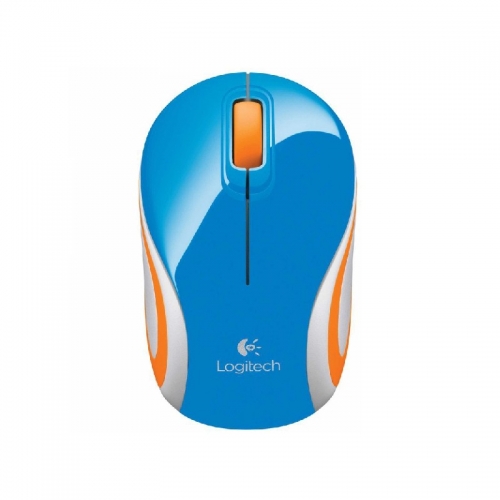 Mini mouse sem fio Logitech M187 azul