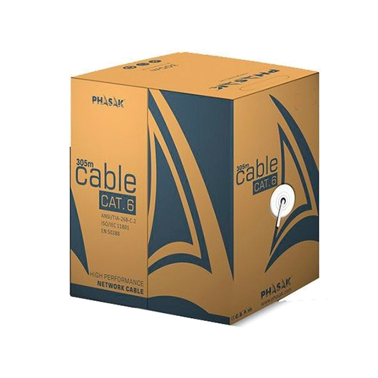 CABO REDE FTP CAT6 RJ45 PHASAK 305 CINZA