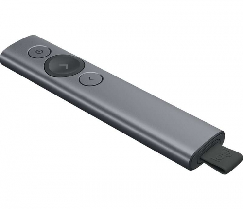 Logitech Spotlight Wireless Presenter - Raio de ação de 30 m - Vibração - Cor de aço