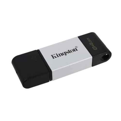PENDRIVE 64GB USB-C 3.2 KINGSTON DT80 PLATA